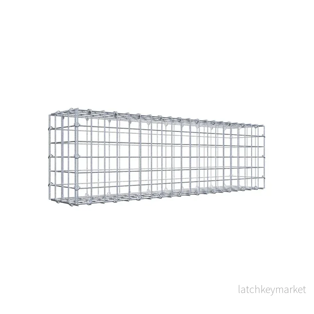 Gabion 100 cm x 30 cm x 20 cm (L x H x D), maskstorlek 5 cm x 5 cm, C-ring Gabion 100 cm x 30 cm x 20 cm (L x H x D), maskstorlek 5 cm x 5 cm, C-ring