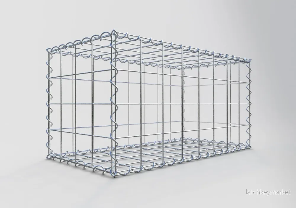 Gabion 80 cm x 40 cm x 40 cm (L x H x D), maskstorlek 10 cm x 10 cm, spiral - Bild 2