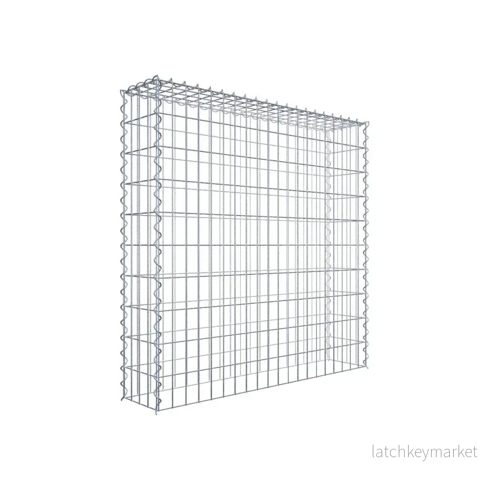 Extra gabion typ 3 100 cm x 100 cm x 20 cm (L x H x D), maskstorlek 5 cm x 10 cm, spiral Extra gabion typ 3 100 cm x 100 cm x 20 cm (L x H x D), maskstorlek 5 cm x 10 cm, spiral
