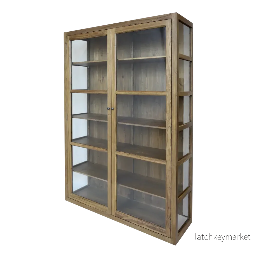 Chic Antique Vitrinskåp Marseille H196/L150/B40 cm naturfärgad