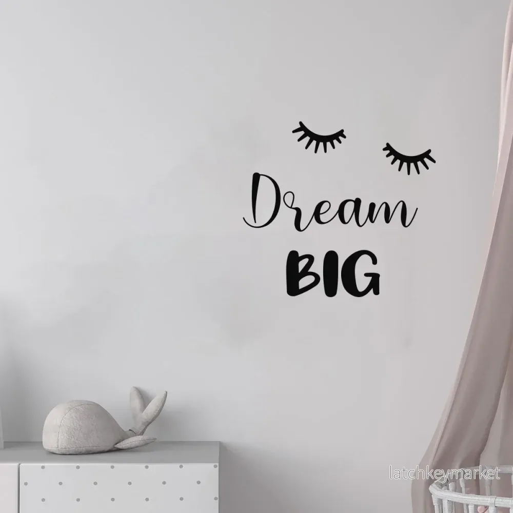 Väggord dream big sovande ögon