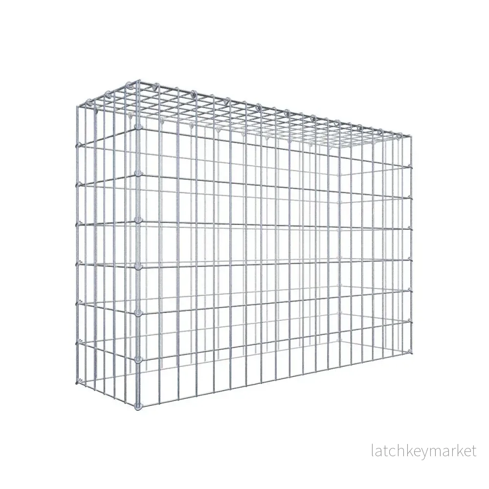Typ 3 påbyggnadsgabion 100 cm x 70 cm x 30 cm (L x H x D), maskstorlek 5 cm x 10 cm, C-ring Typ 3 påbyggnadsgabion 100 cm x 70 cm x 30 cm (L x H x D), maskstorlek 5 cm x 10 cm, C-ring
