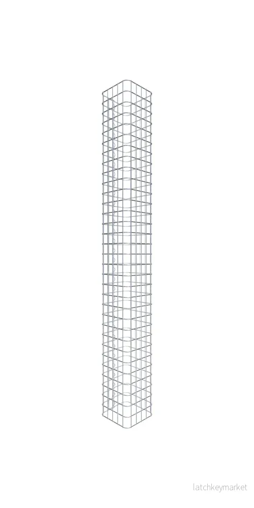 Gabionpelare vinkelrät 27 cm x 27 cm, 160 cm höjd, MW 5 cm x 5 cm