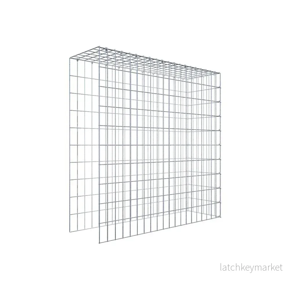 Extra gabion typ 4 100 cm x 100 cm x 30 cm (L x H x D), maskstorlek 5 cm x 10 cm, C-ring