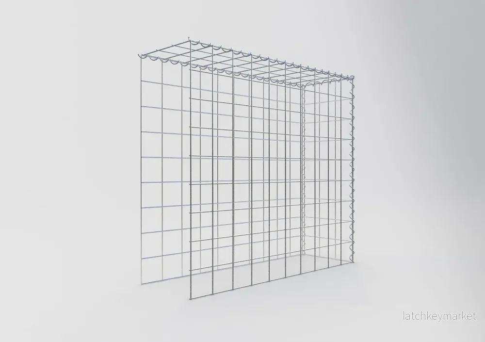 Påväxt gabion typ 4 100 cm x 90 cm x 30 cm (L x H x D), maskstorlek 10 cm x 10 cm, spiral - Bild 2