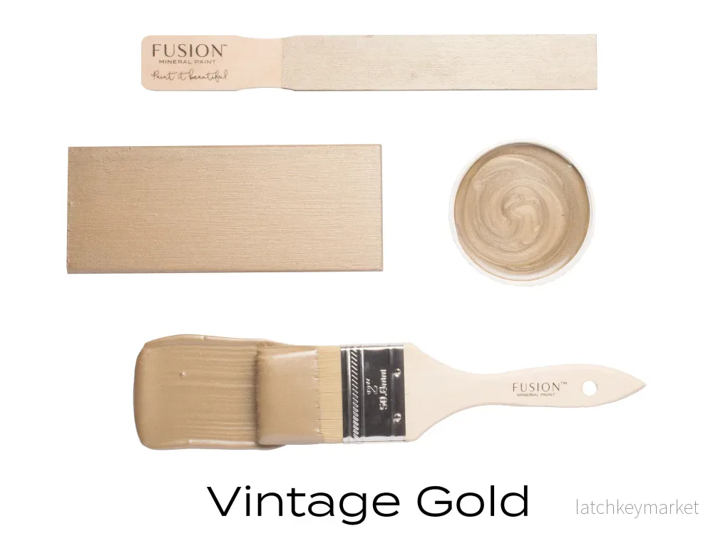 Fusion Mineral Paint Metallics Vintage Gold Fusion Mineral Paint Metallics Vintage Gold