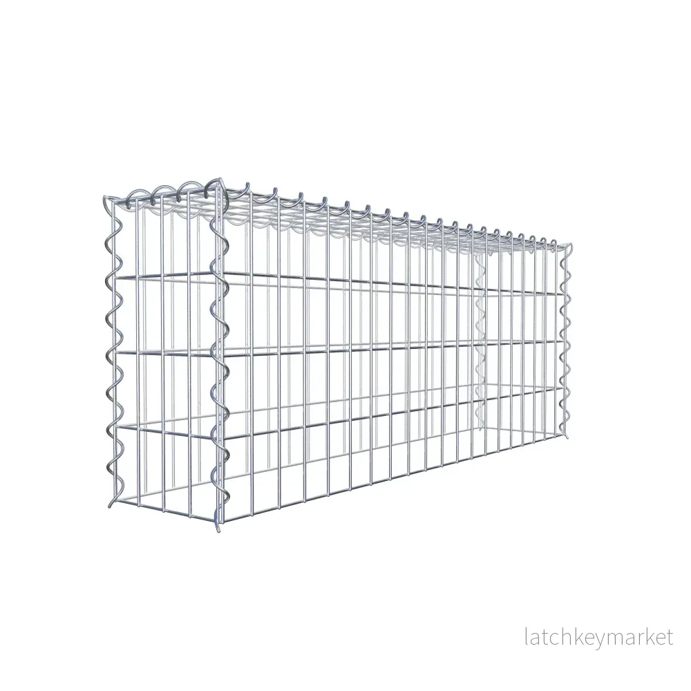 Extra gabion typ 3 100 cm x 40 cm x 20 cm (L x H x D), maskstorlek 5 cm x 10 cm, spiral - Bild 3