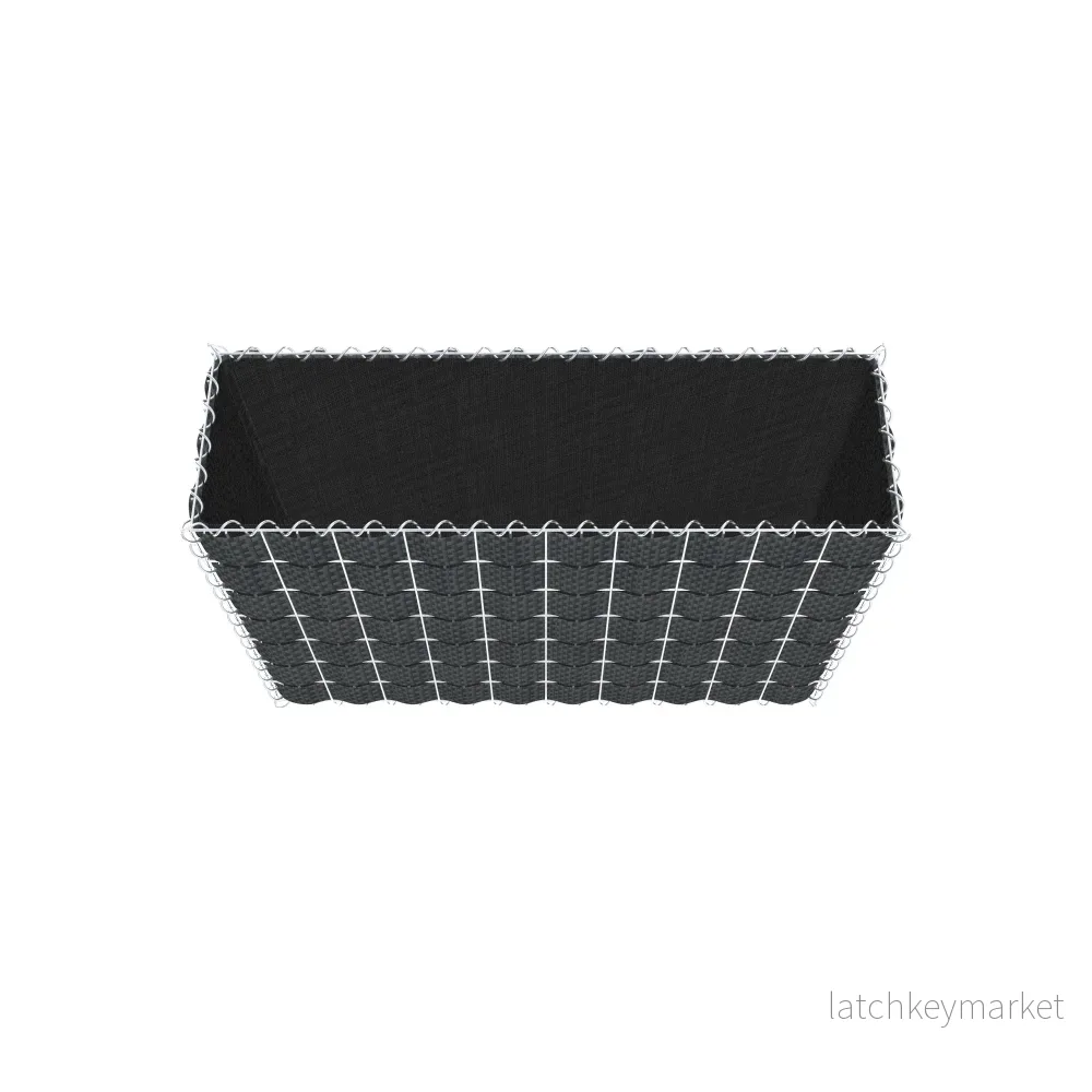 Grön gabion med fleece & insynsskydd 100 cm x 70 cm x 30 cm (L x H x D), maskstorlek 5 cm x 10 cm, spiral - Bild 3