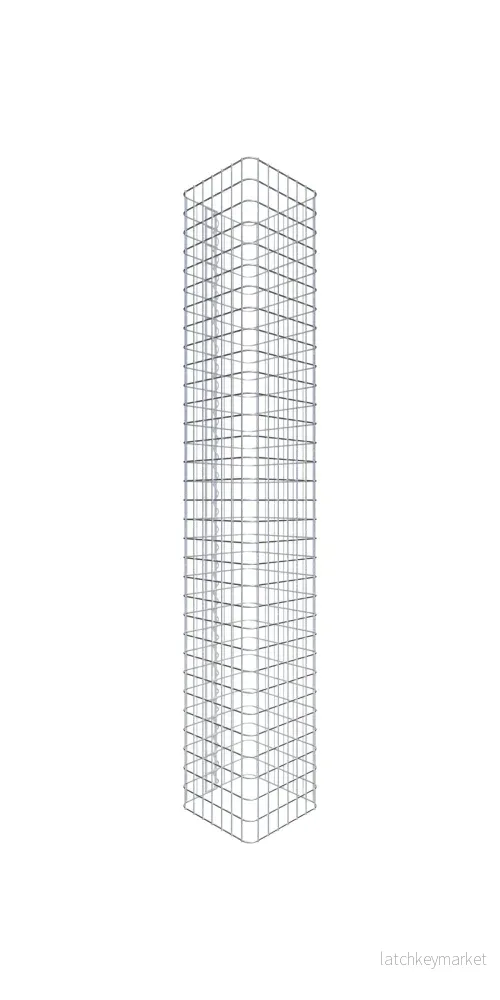 Gabionpelare vinkelrät 37 cm x 37 cm, 160 cm höjd, MW 5 cm x 5 cm Gabionpelare vinkelrät 37 cm x 37 cm, 160 cm höjd, MW 5 cm x 5 cm