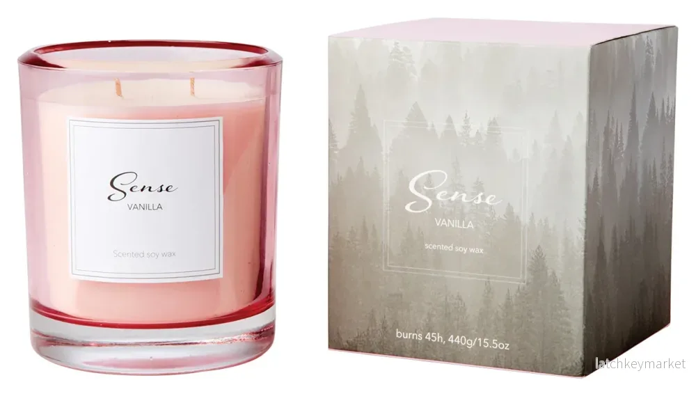 SENSE Doftljus Vanilla, Ljusrosa SENSE Doftljus Vanilla, Ljusrosa