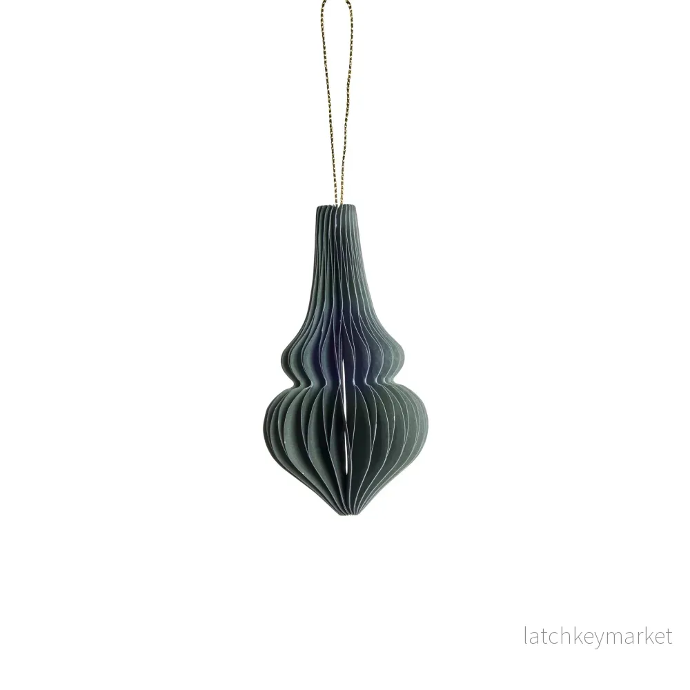 Poelle ornament H10 cm. grön Poelle ornament H10 cm. grön