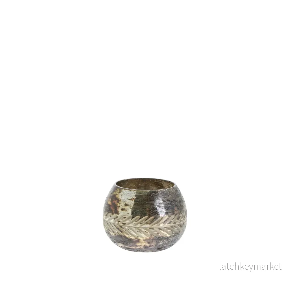 Carlia värmeljushållare H7 cm. antikt silver Carlia värmeljushållare H7 cm. antikt silver