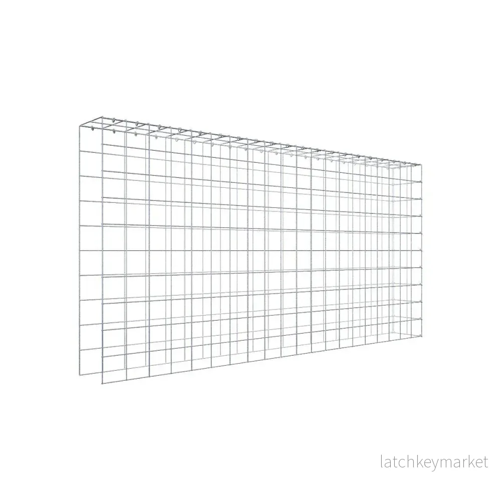 Extra gabion typ 4 200 cm x 100 cm x 20 cm (L x H x D), maskstorlek 10 cm x 10 cm, C-ring Extra gabion typ 4 200 cm x 100 cm x 20 cm (L x H x D), maskstorlek 10 cm x 10 cm, C-ring