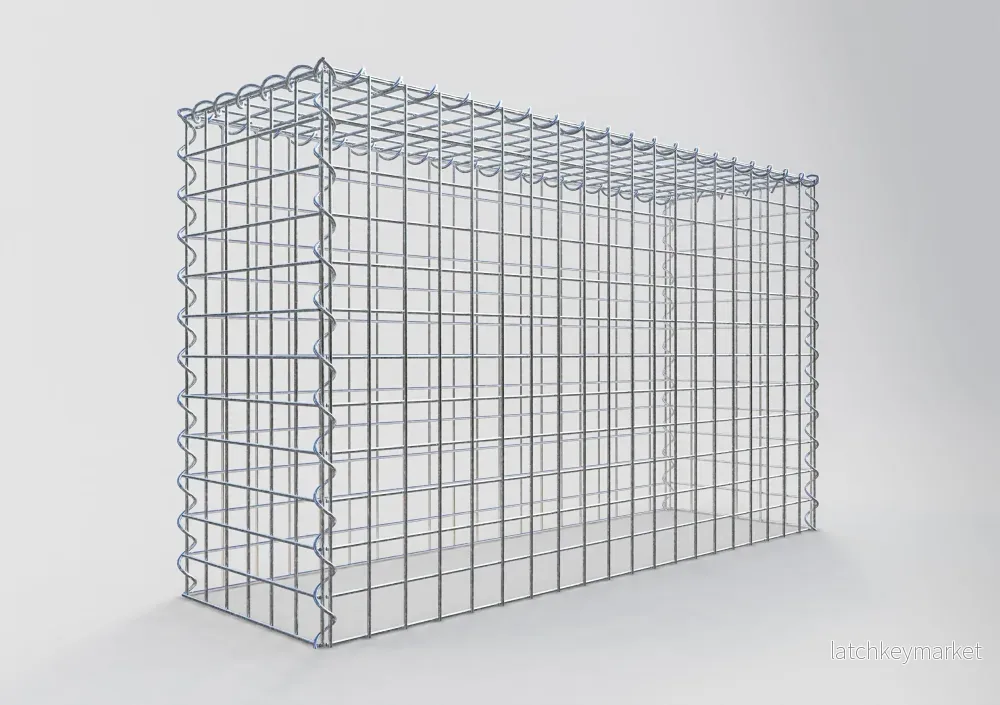 Påväxt gabion typ 3 100 cm x 60 cm x 30 cm (L x H x D), maskstorlek 5 cm x 5 cm, spiral - Bild 2