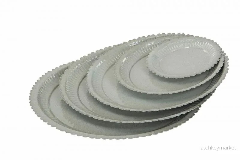 Dekorativt Fat Bricka Qute Emalj Stone 5-pack REA Dekorativt Fat Bricka Qute Emalj Stone 5-pack REA