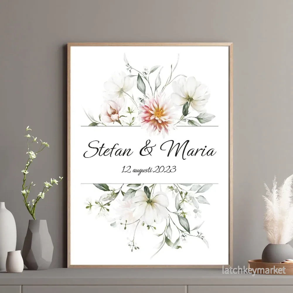 Bröllopstavla Elegant blomster - Bild 2