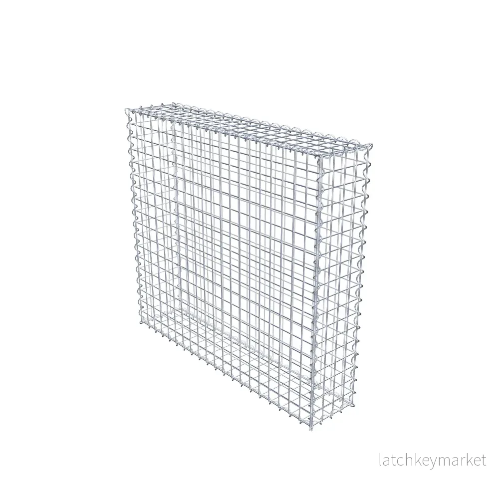 Gabion 100 cm x 90 cm x 20 cm (L x H x D), maskstorlek 5 cm x 5 cm, spiral - Bild 2