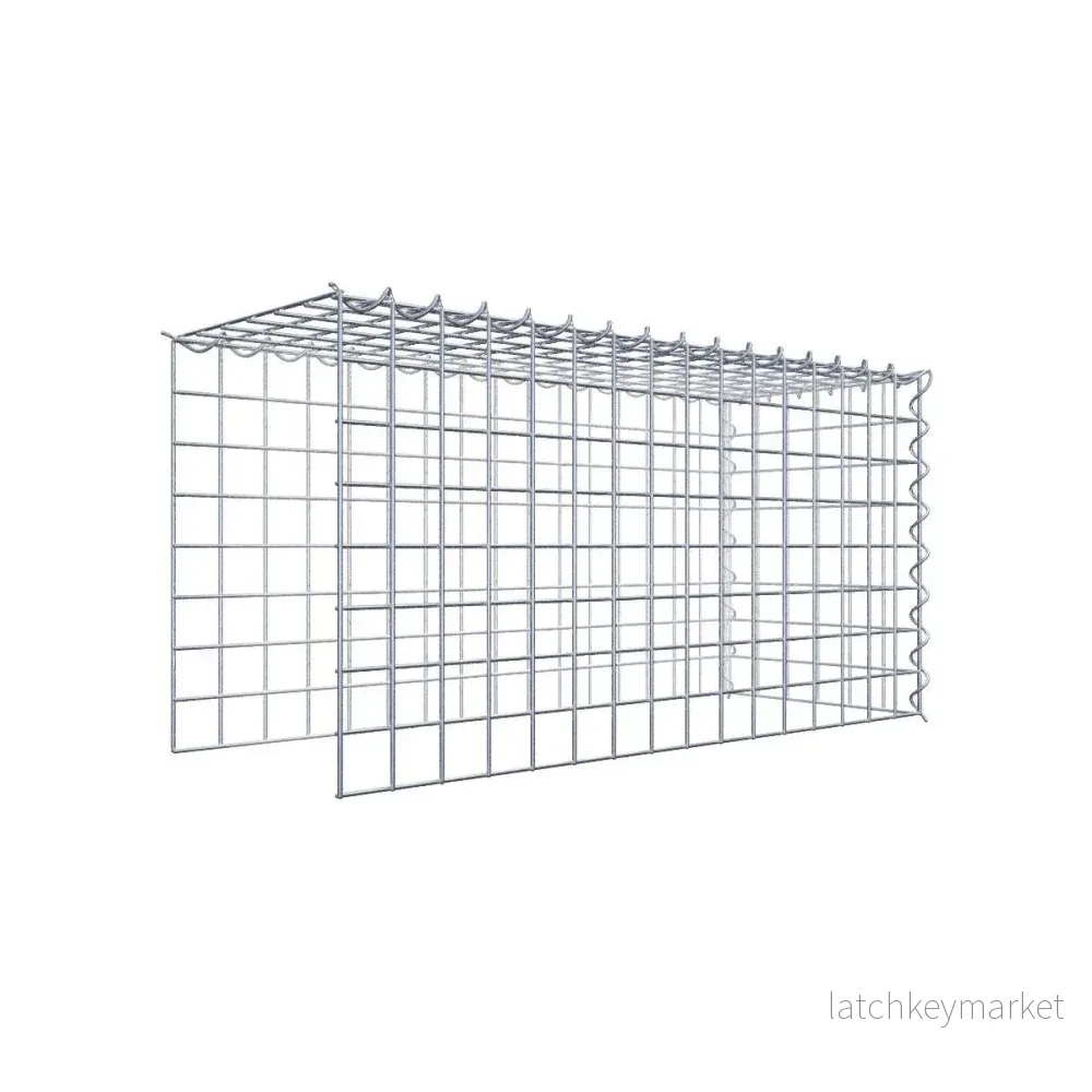 Extra gabion typ 4 80 cm x 40 cm x 30 cm (L x H x D), maskstorlek 5 cm x 5 cm, spiral Extra gabion typ 4 80 cm x 40 cm x 30 cm (L x H x D), maskstorlek 5 cm x 5 cm, spiral