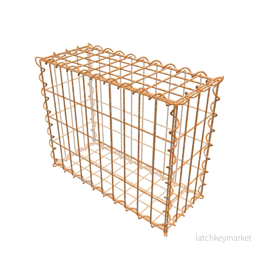 Rostig gabion 50 cm x 40 cm x 20 cm (L x H x D), maskstorlek 5 cm x 10 cm, spiral - Bild 2