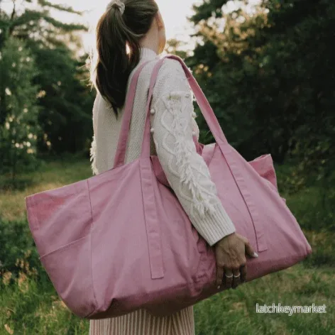 Tygkasse stor – Rosa Tygkasse stor – Rosa