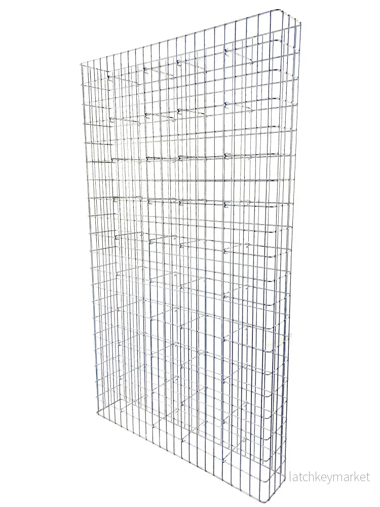 Varmförzinkad gabion 117 cm x 200 cm x 22 cm, maskstorlek 5 cm x 10 cm, helsvetsad