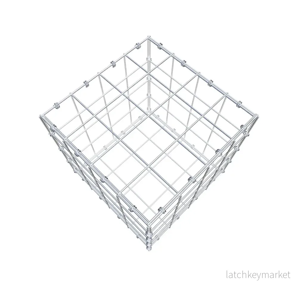 Gabion 40 cm x 40 cm x 40 cm (L x H x D), maskstorlek 10 x 10 cm, spiralring - Bild 3