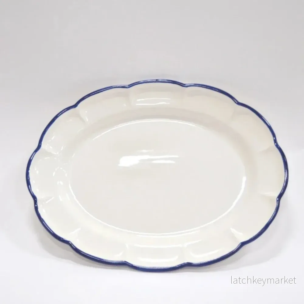 Oval Tray Blue Line Oval Tray Blue Line