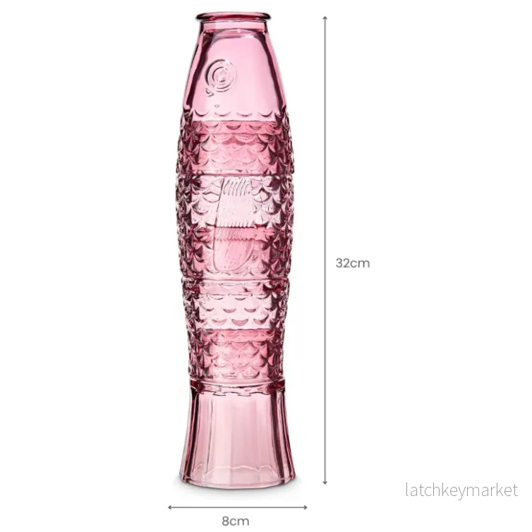 Fish Stacking Glass - Set of 4 250ml (Pink)
