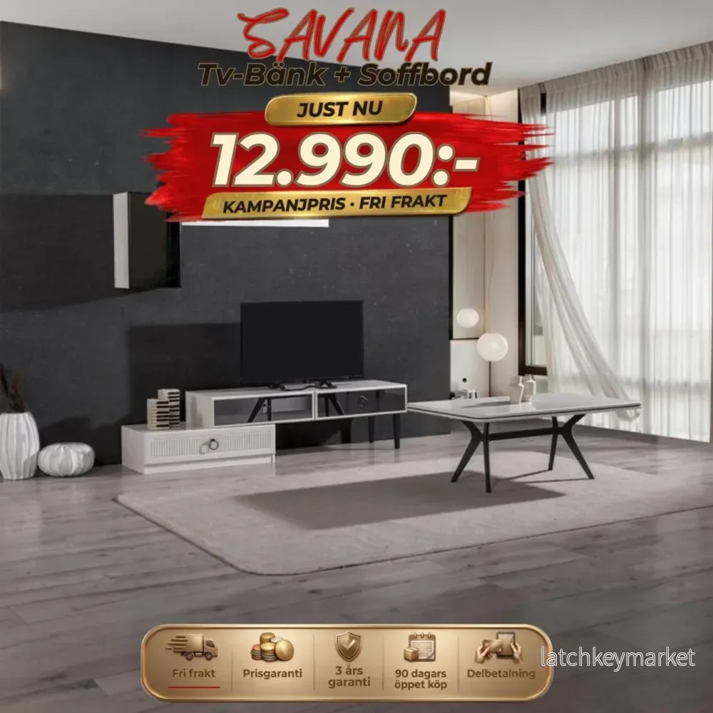 Savana-B Tv-Bänk + Soffbord