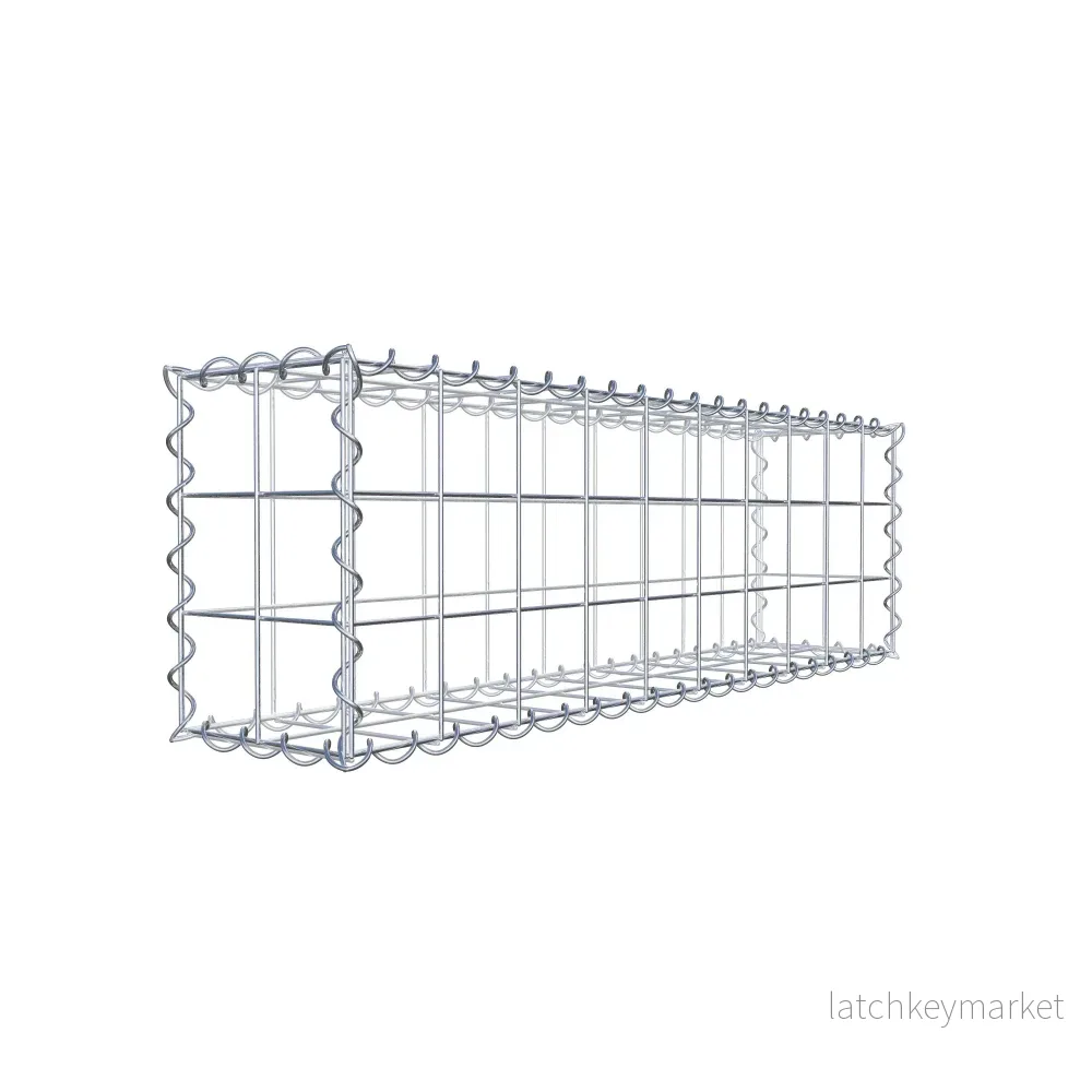 Gabion 100 cm x 30 cm x 20 cm (L x H x D), maskstorlek 10 cm x 10 cm, spiral - Bild 3