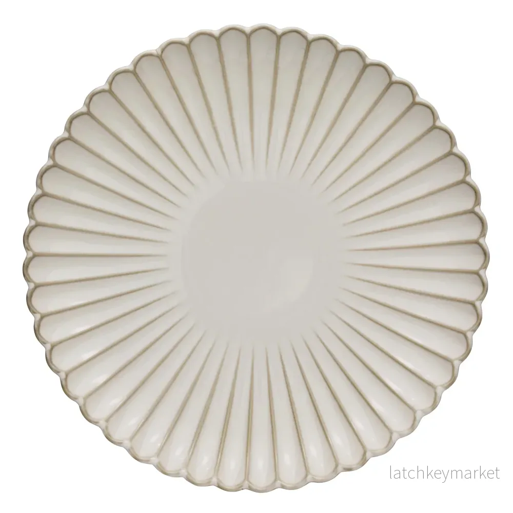 Camille tårtfat 27x27 cm. Off White - Bild 2
