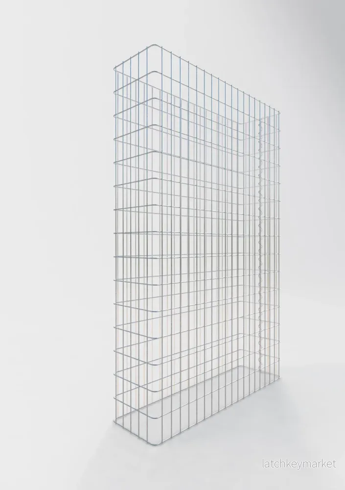 Gabionstängsel längd 97 cm, höjd 180 cm, djup 27 cm, maskstorlek 5 x 10 cm - Bild 2