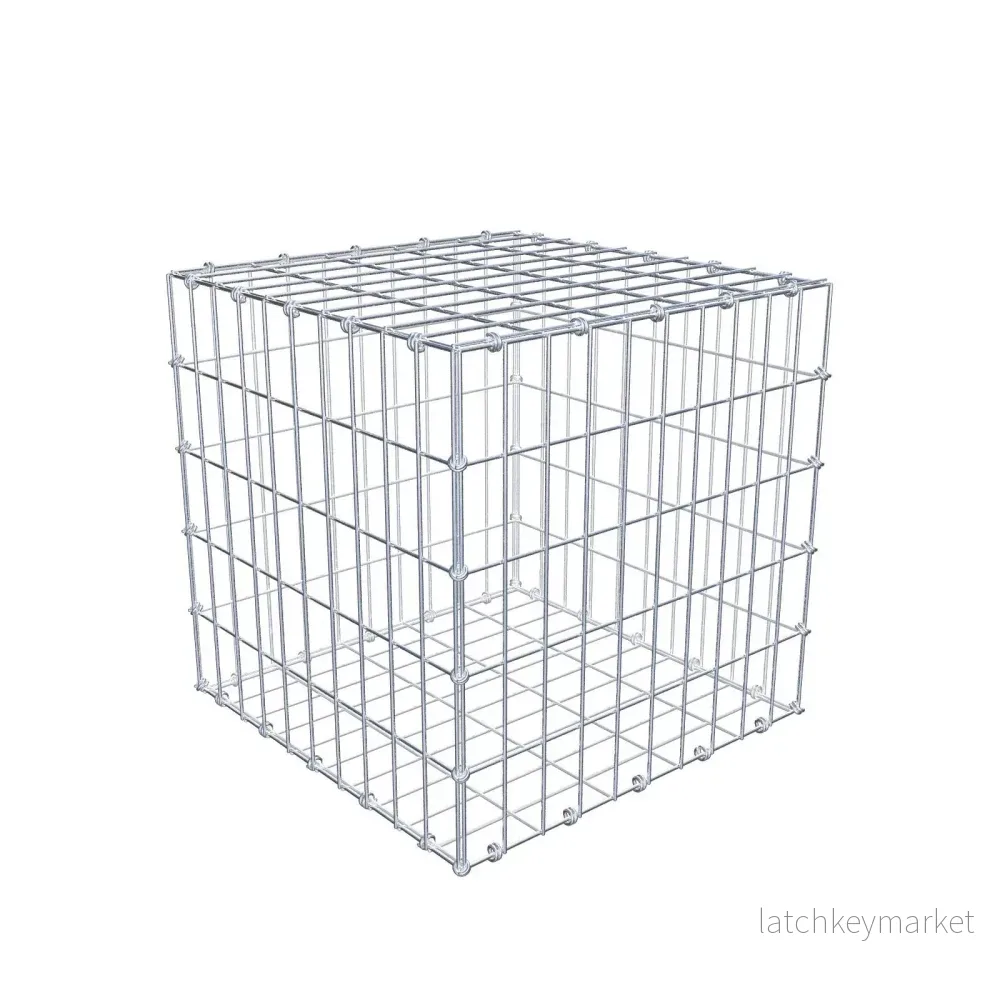 Gabion 50 cm x 50 cm x 50 cm (L x H x D), maskstorlek 5 x 10 cm, spiralring Gabion 50 cm x 50 cm x 50 cm (L x H x D), maskstorlek 5 x 10 cm, spiralring