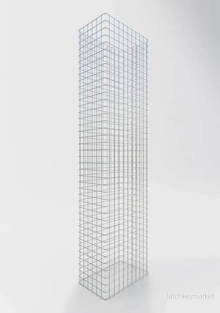 Gabionstängsel längd 52 cm, höjd 200 cm, djup 32 cm, maskstorlek 5 x 5 cm - Bild 2