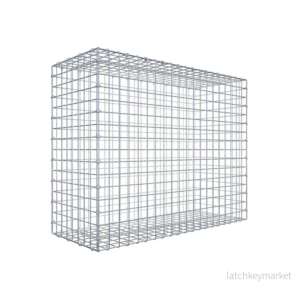 Gabion 100 cm x 80 cm x 40 cm (L x H x D), maskstorlek 5 cm x 5 cm, C-ring Gabion 100 cm x 80 cm x 40 cm (L x H x D), maskstorlek 5 cm x 5 cm, C-ring