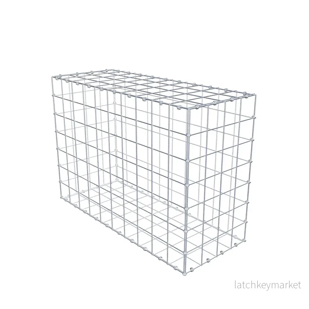 Gabion 100 cm x 70 cm x 40 cm (L x H x D), maskstorlek 10 x 10 cm, spiralring Gabion 100 cm x 70 cm x 40 cm (L x H x D), maskstorlek 10 x 10 cm, spiralring