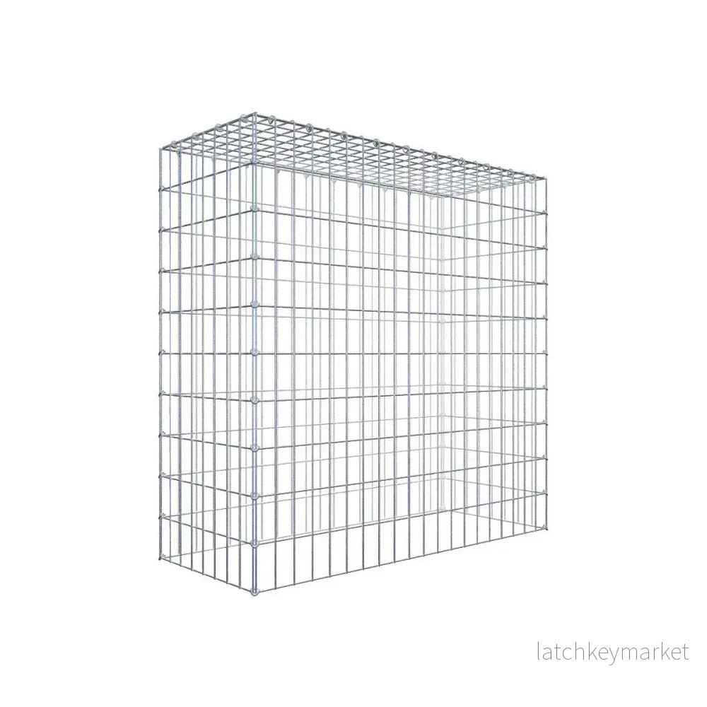 Typ 3 påbyggnadsgabion 100 cm x 100 cm x 40 cm (L x H x D), maskstorlek 5 cm x 10 cm, C-ring Typ 3 påbyggnadsgabion 100 cm x 100 cm x 40 cm (L x H x D), maskstorlek 5 cm x 10 cm, C-ring