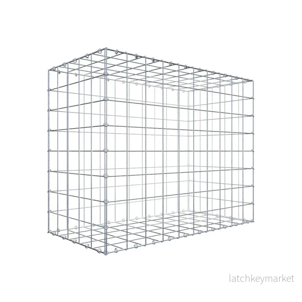 Gabion 100 cm x 80 cm x 50 cm (L x H x D), maskstorlek 10 cm x 10 cm, C-ring Gabion 100 cm x 80 cm x 50 cm (L x H x D), maskstorlek 10 cm x 10 cm, C-ring
