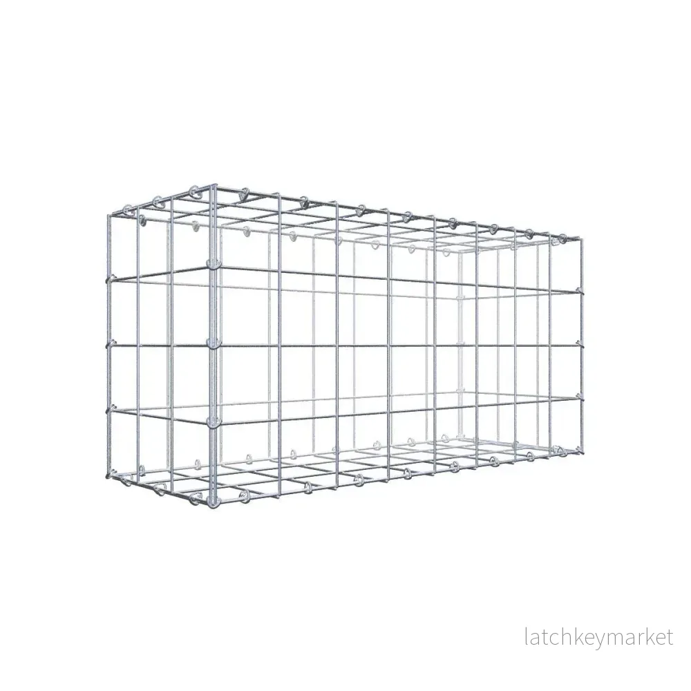 Gabion 80 cm x 40 cm x 30 cm (L x H x D), maskstorlek 10 cm x 10 cm, C-ring Gabion 80 cm x 40 cm x 30 cm (L x H x D), maskstorlek 10 cm x 10 cm, C-ring