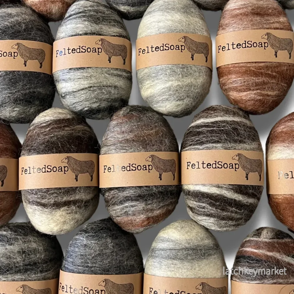 All-natural felted soap - Natural colours - Bild 3