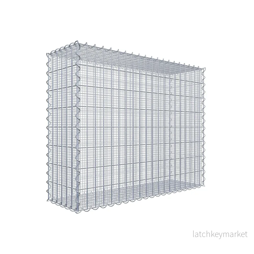 Sandgabion 100 cm x 80 cm x 30 cm (L x H x D), maskstorlek 5 cm x 10 cm, spiral