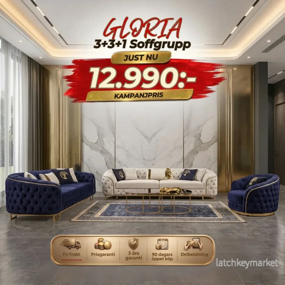 đŻ Gloria 3+3+1 Soffgrupp đŻ Gloria 3+3+1 Soffgrupp