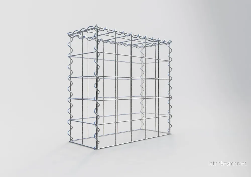 Extra gabion typ 3 50 cm x 50 cm x 20 cm (L x H x D), maskstorlek 10 cm x 10 cm, spiral - Bild 2