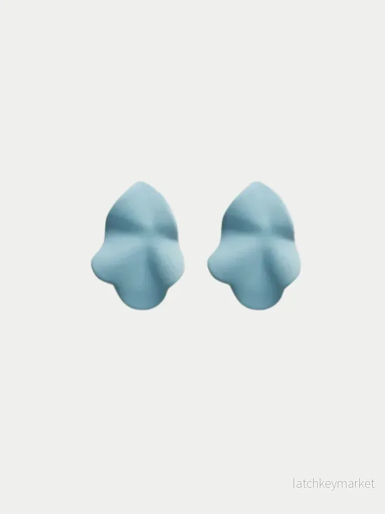 Lip Örhängen, Small, Light Blue