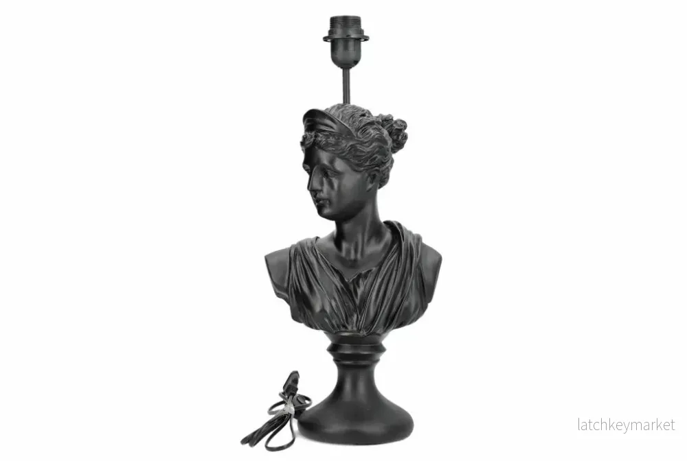 Bordslampa Byst Svart Poly Lampfot 22x16x50cm HH Bordslampa Byst Svart Poly Lampfot 22x16x50cm HH