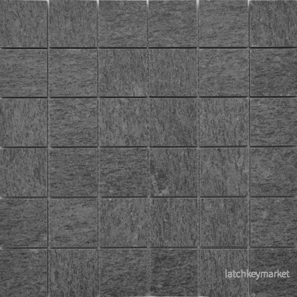 Klinker EcoStone Indoor Mosaik Quartz Darkgrey