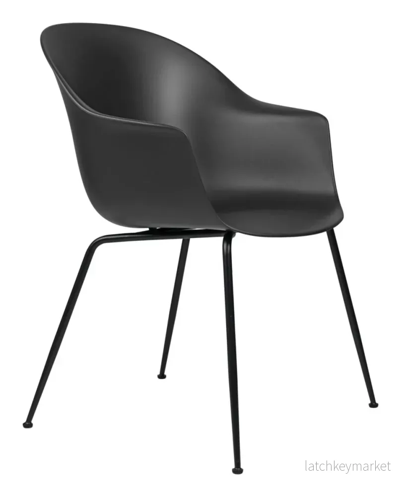 Bat Dining Chair Conic Base Black Matt - Bild 3