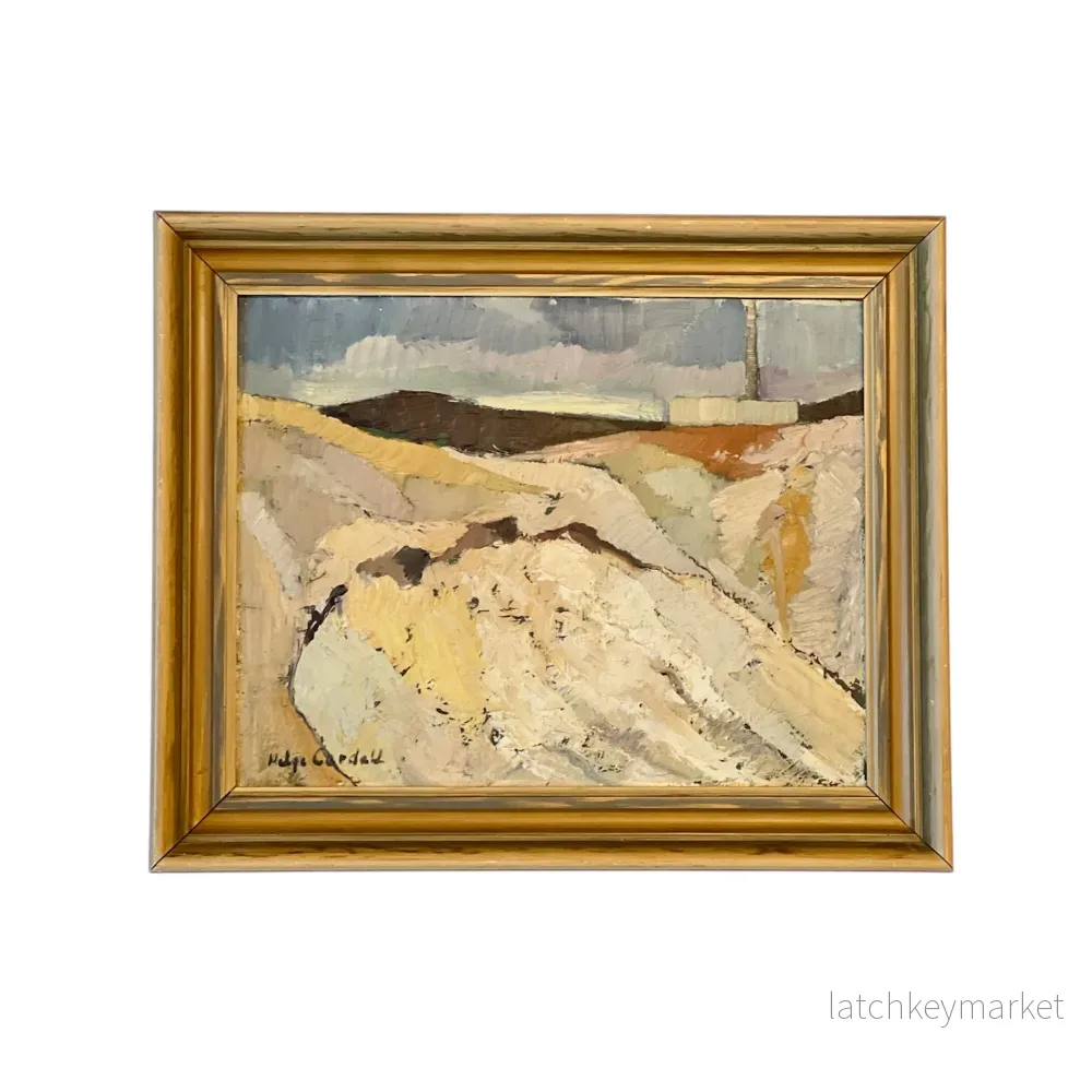 Helge Cardell Olja På Pannå Expressionism Landskap Skandinavisk Konst