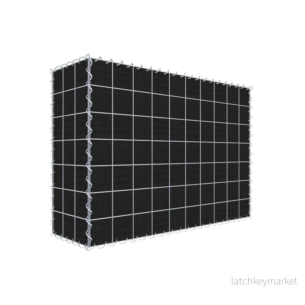 Grön gabion med fleece 100 cm x 70 cm x 30 cm (L x H x D), maskstorlek 10 cm x 10 cm, spiral Grön gabion med fleece 100 cm x 70 cm x 30 cm (L x H x D), maskstorlek 10 cm x 10 cm, spiral