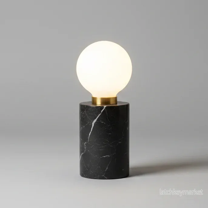 Bordslampa MARBLE svart silkesmatt Bordslampa MARBLE svart silkesmatt